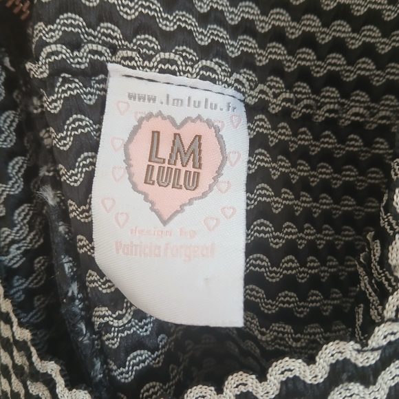 LM LULU - French white and black - party dress -size Small - Picture 8 of 9